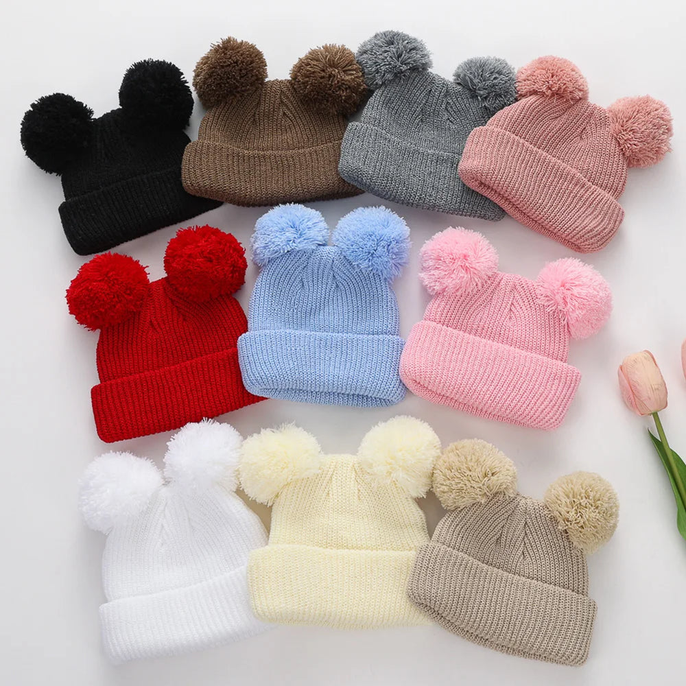 Baby Knotted Turban Hat for Newborns | Pom Pom Cap lifestyle view