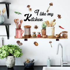 Removable Flower and Butterfly Wall Stickers | Waterproof PVC Wall Decals for Kitchen an detail view