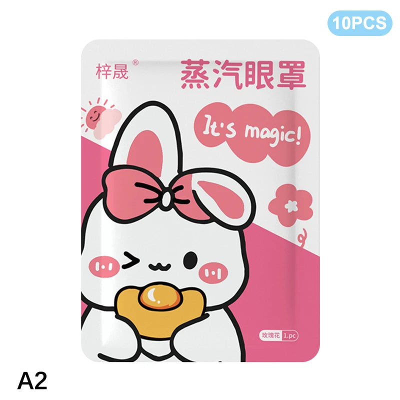 10Pcs Disposable Self-Heating Steam Eye Mask | Cartoon Sleep Aid & Eye Relaxation detail view