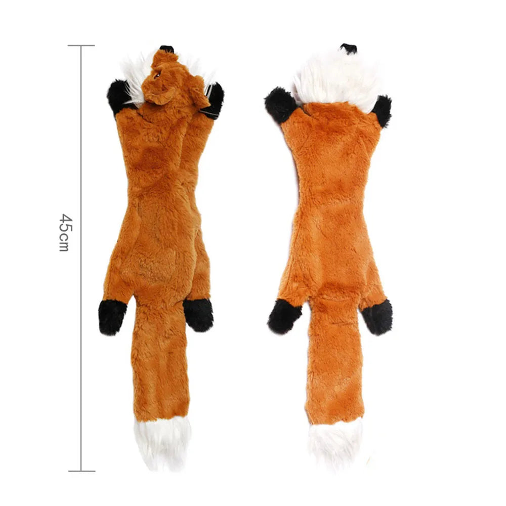 Soft Fleece Squeaky Dog Toy | Gentle Plush Toy for Small and Medium Dogs close-up view