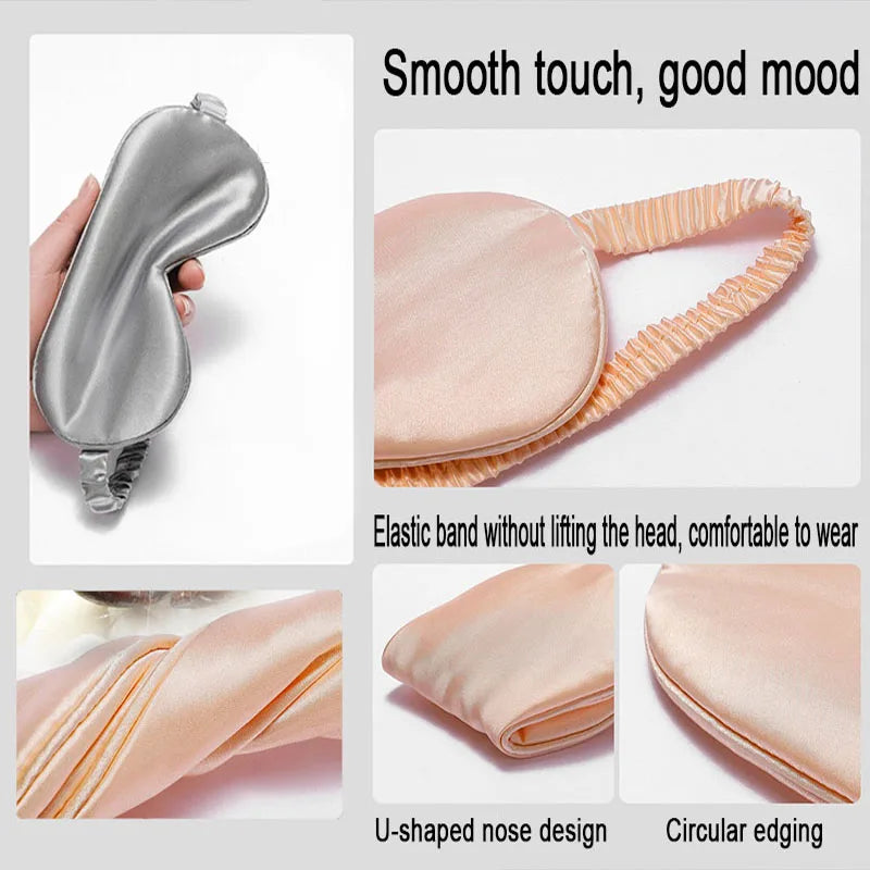 Imitated Silk Sleep Eye Mask | Soft Comfortable Sleeping Shield for Light Blocking detail view