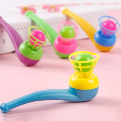 5/10PCS Blow Pipe & Balls Blow Blowing Outdoors Toys Sports Games Gift Plastic Pipe Ball detail view