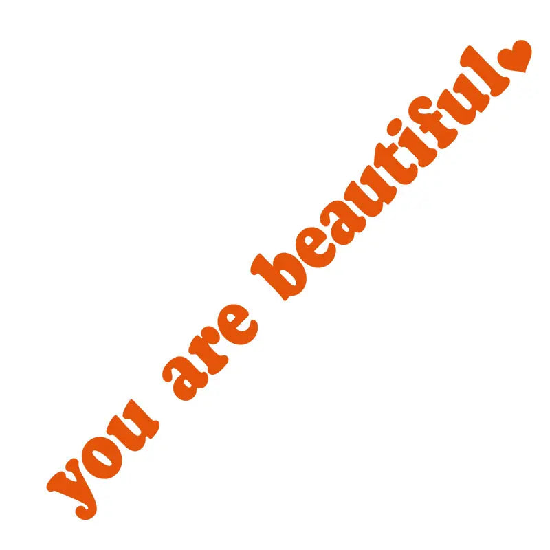 The Text Car Stickers You Are Beautiful Interior Decoration Rear View Mirror Fashion Stickers Creative Sport PVC Vinyl Decals