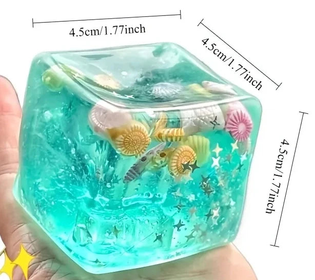 Adults Squishy Ocean Blocks Stress Balls Autism Sensory Toys Stress Anxiety Relief Fid close-up view