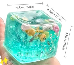 Adults Squishy Ocean Blocks Stress Balls Autism Sensory Toys Stress Anxiety Relief Fid close-up view