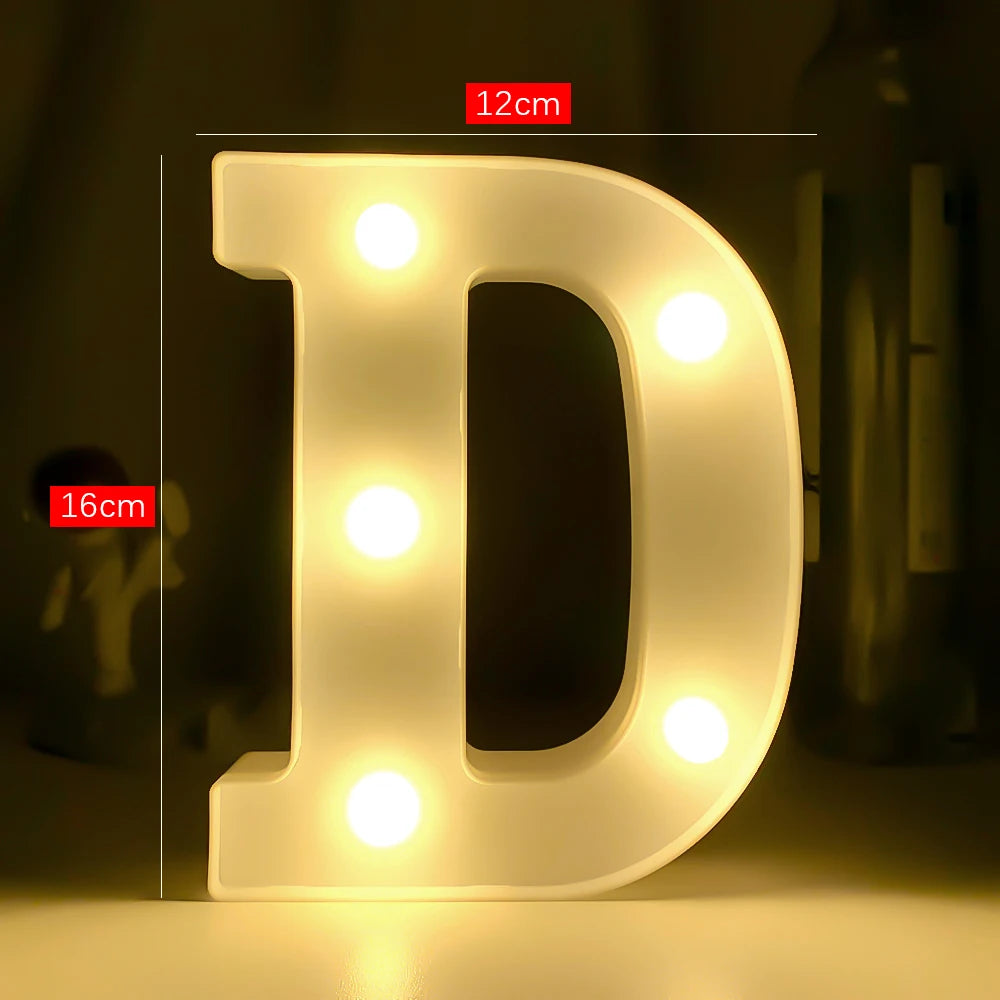 Creative Luminous Letter Night Light | Battery-Powered LED Decor for Parties lifestyle view