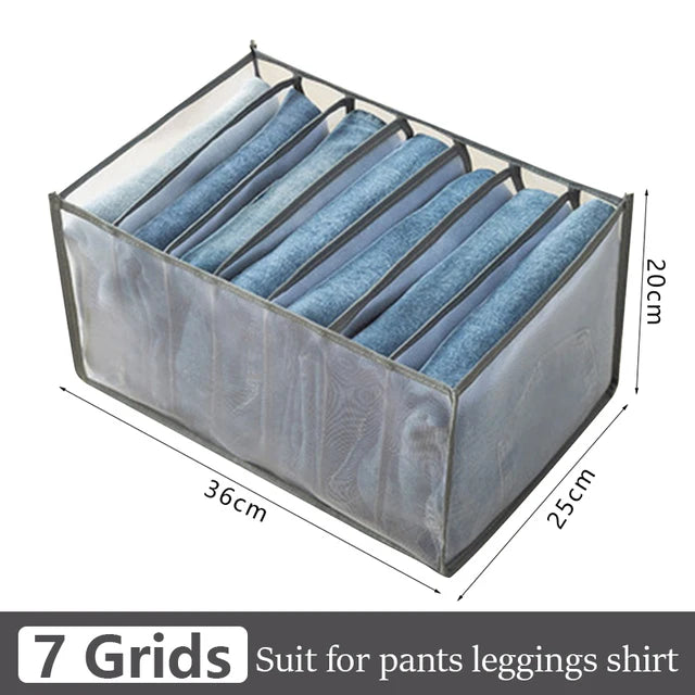 Jeans Organization Storage Box | Closet Drawer Organizer for Pants and Clothing detail view