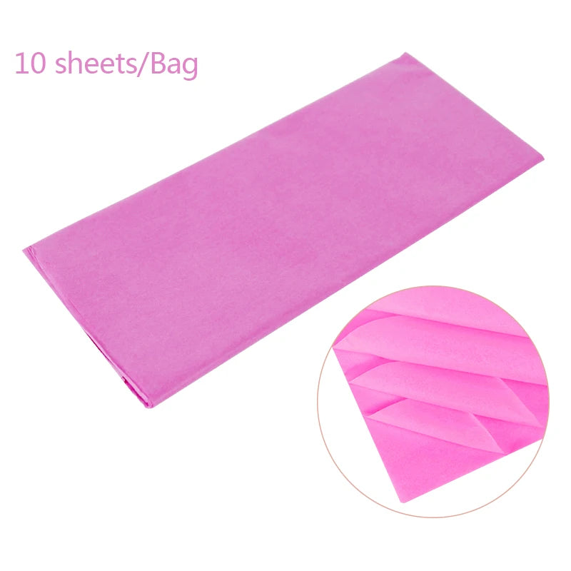 10pcs Unbleached Flower Wrapping Tissue Paper | 65x50cm Wedding Party Gift Wrap close-up view
