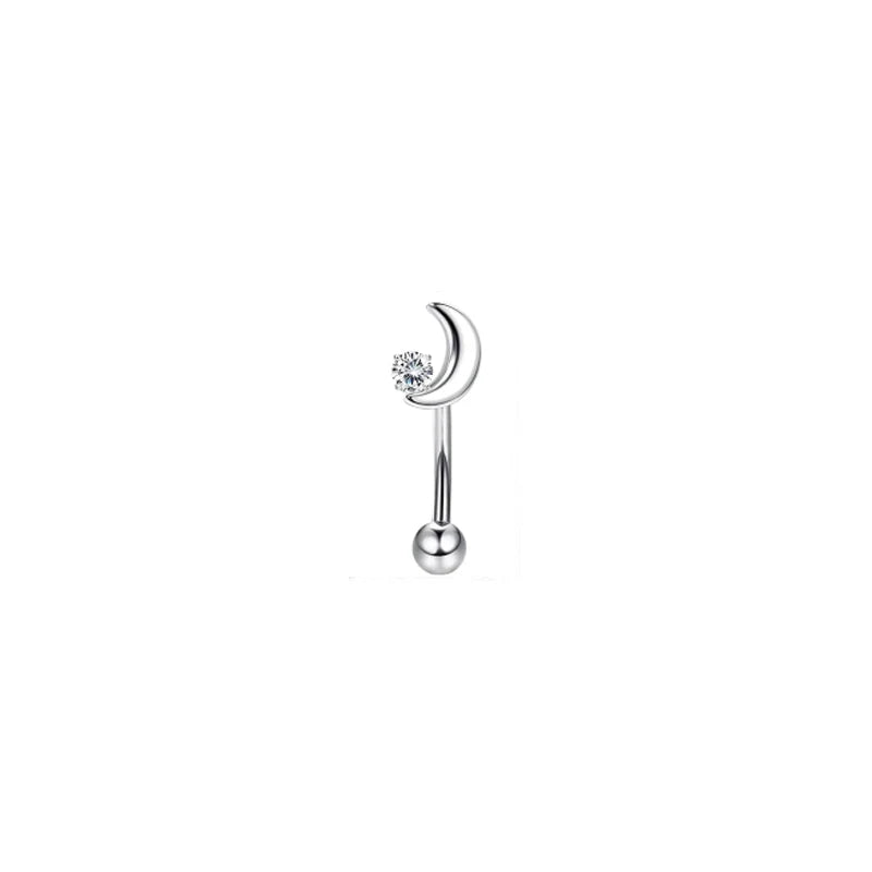 1/11Pcs 16G Eyebrow Rings for Women, Curved Barbell Belly Lip Rings Cartilage Daith Earr detail view