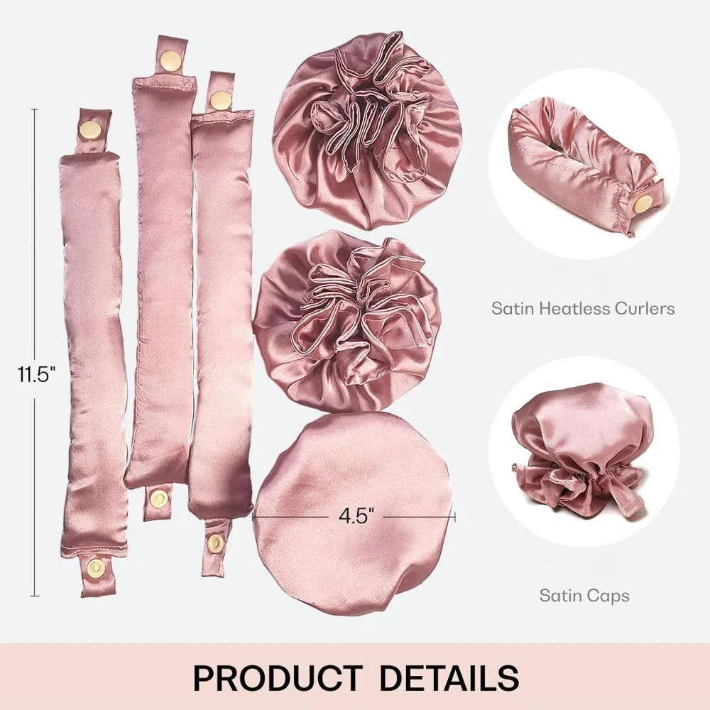 New Heatless Curling Rod Silk Curls No Heat Hair Curler Soft Hair Rollers Sleeping additional angle