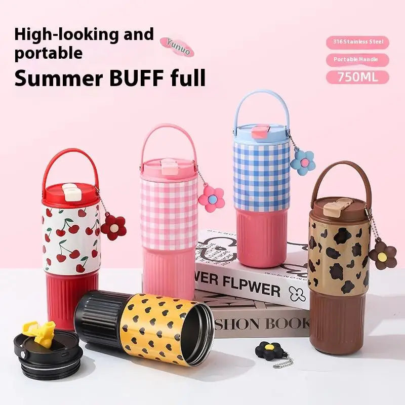 316 Stainless Steel Car Travel Mug Thermos Cup For Hot And Cold Dual Use Portable Tumble detail view