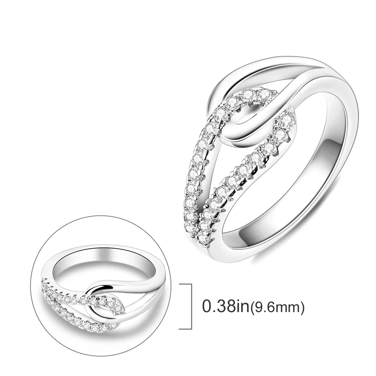 Plated Mystic Star Ring Infinite Love Original Design Zircon Wedding Rings Jewelry Women Gift