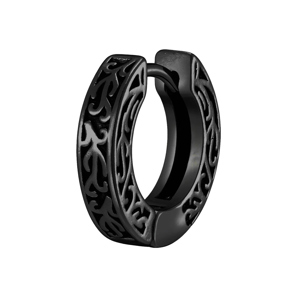 Stainless Steel Small Hoop Earrings for Men | Hypoallergenic Huggies additional angle