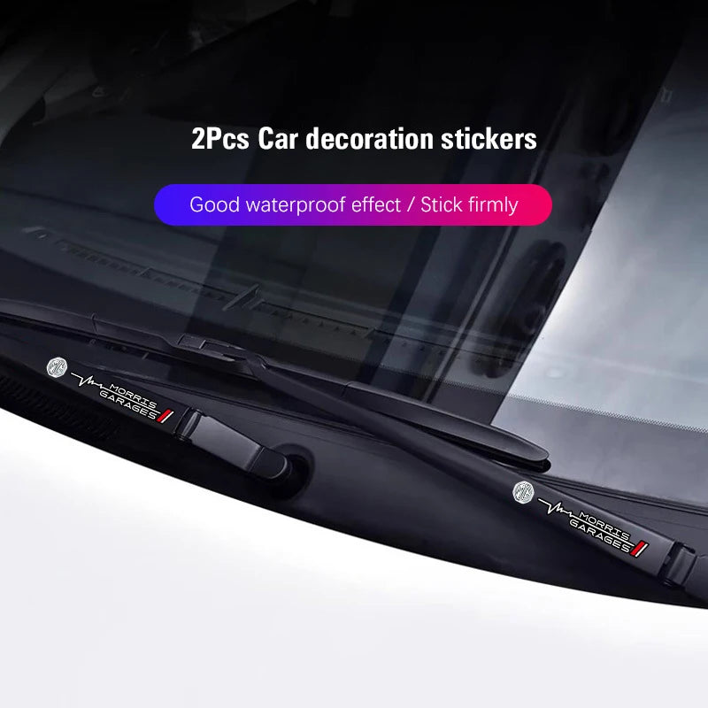 2Pcs Car Wiper Sticker Set | Waterproof PU Decals for MG Models alternate view