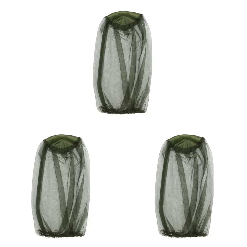 Fishing Mosquito Head Net | Bug Mesh Face Protector for Camping close-up view