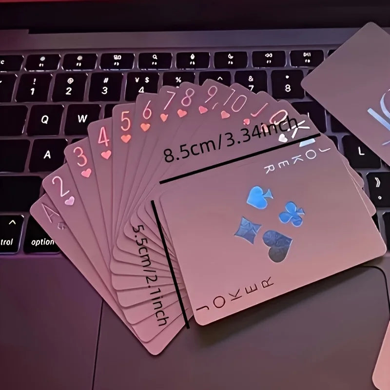 Glow-in-the-Dark Poker Card Set | Party Game for Halloween, Christmas & Family Game Nigh detail view