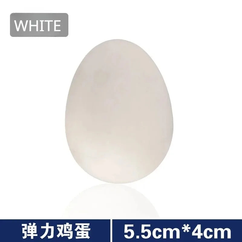 1 Pcs Novelty Bouncy Eggs Realistic Fake Rubber Bouncing BallsModel Farm Chicken Nesting detail view