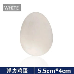 1 Pcs Novelty Bouncy Eggs Realistic Fake Rubber Bouncing BallsModel Farm Chicken Nesting detail view