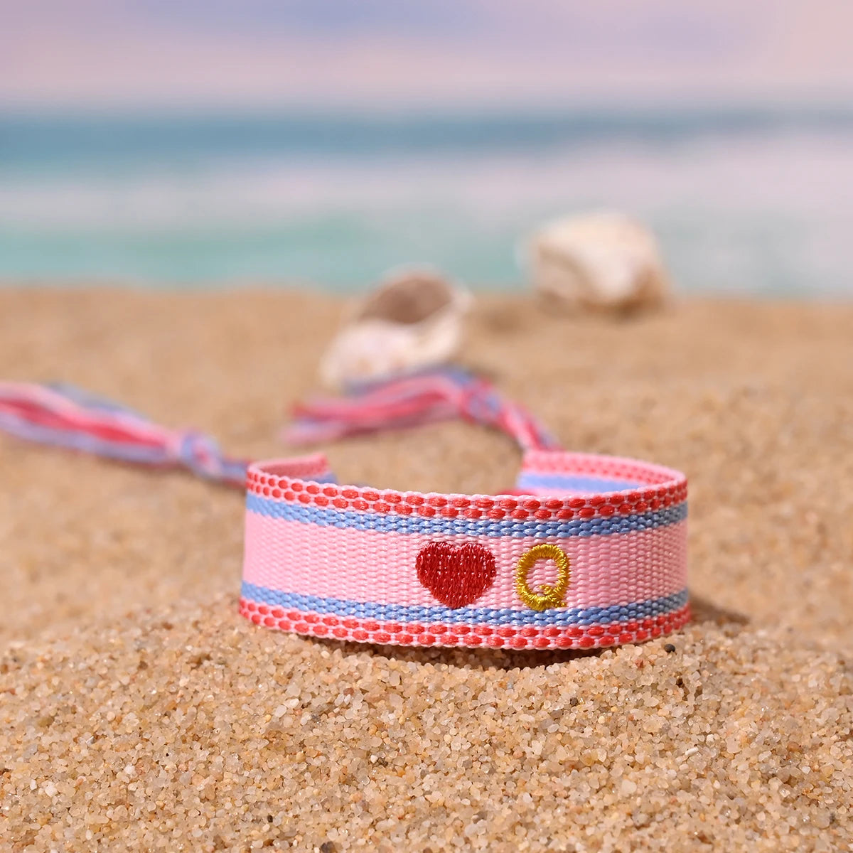 Handwoven Initial Letter Bracelet | Personalized Friendship Gift for Women alternate view