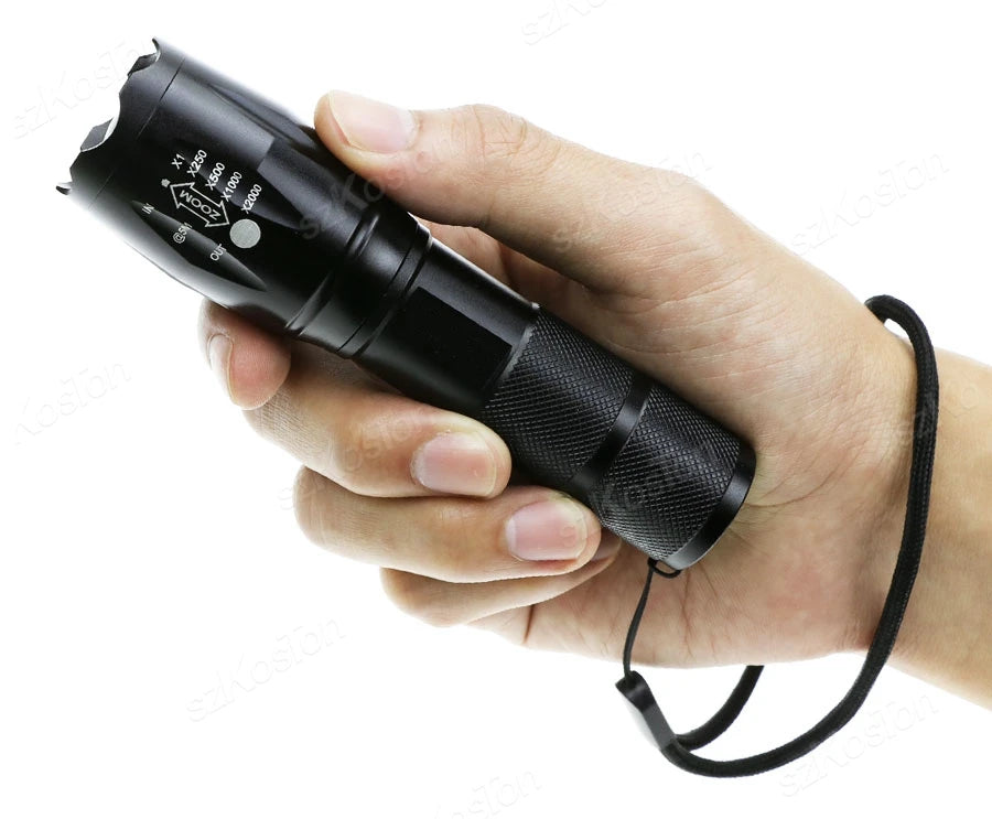 High Power LED Flashlight | Zoomable Aluminum Alloy Camping Torch alternate view