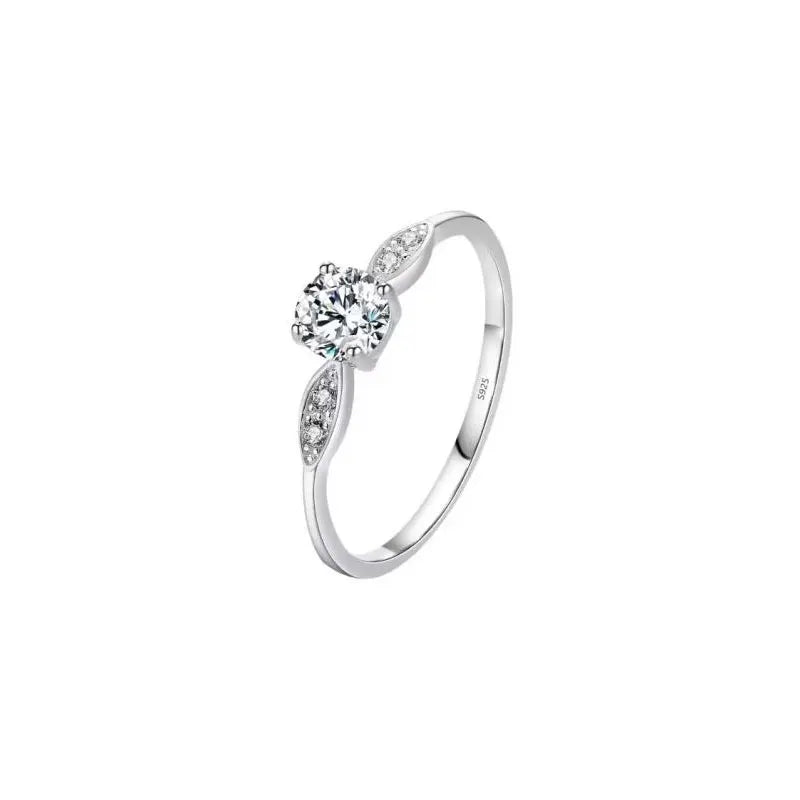 Hot selling new 925 sterling silver mini Snoopy Christmas pink diamond love orchid rin close-up view