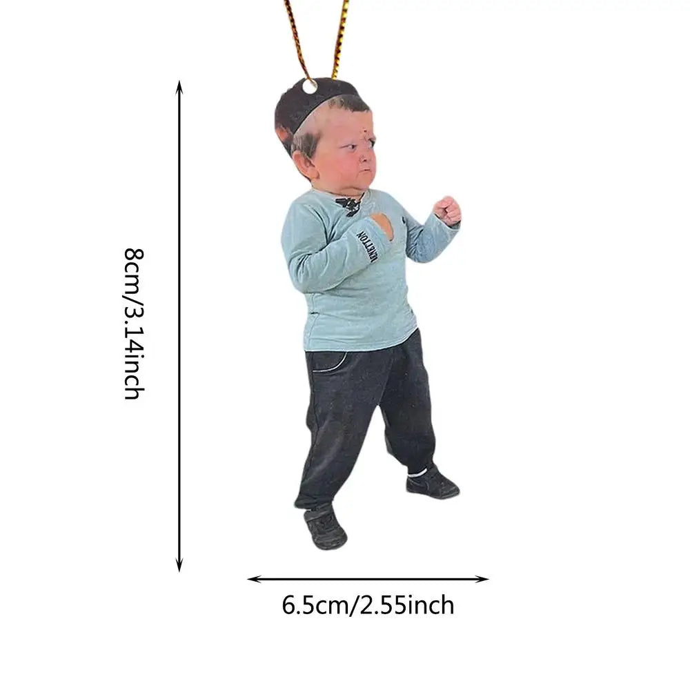 Funny Creative HASBULLA Character Car Rearview Mirror Pendant Car Interior Decoration Keychain Pendant Acrylic Car Accessories