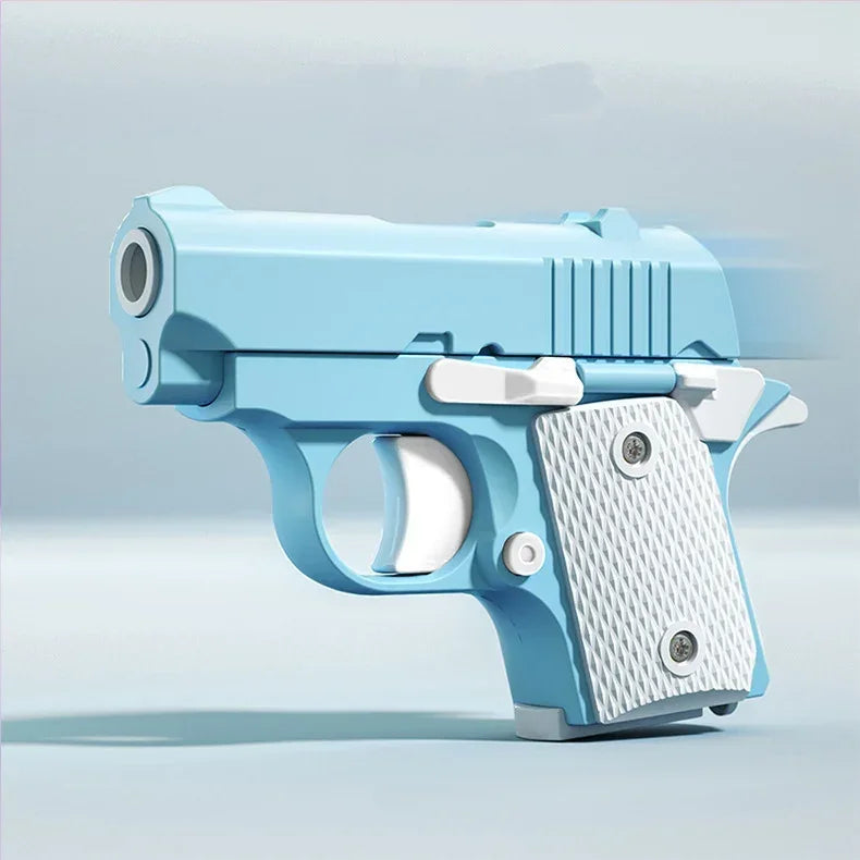 Stress Relief Pistol Toy | Mini Manual Burst Fidget Gun alternate view