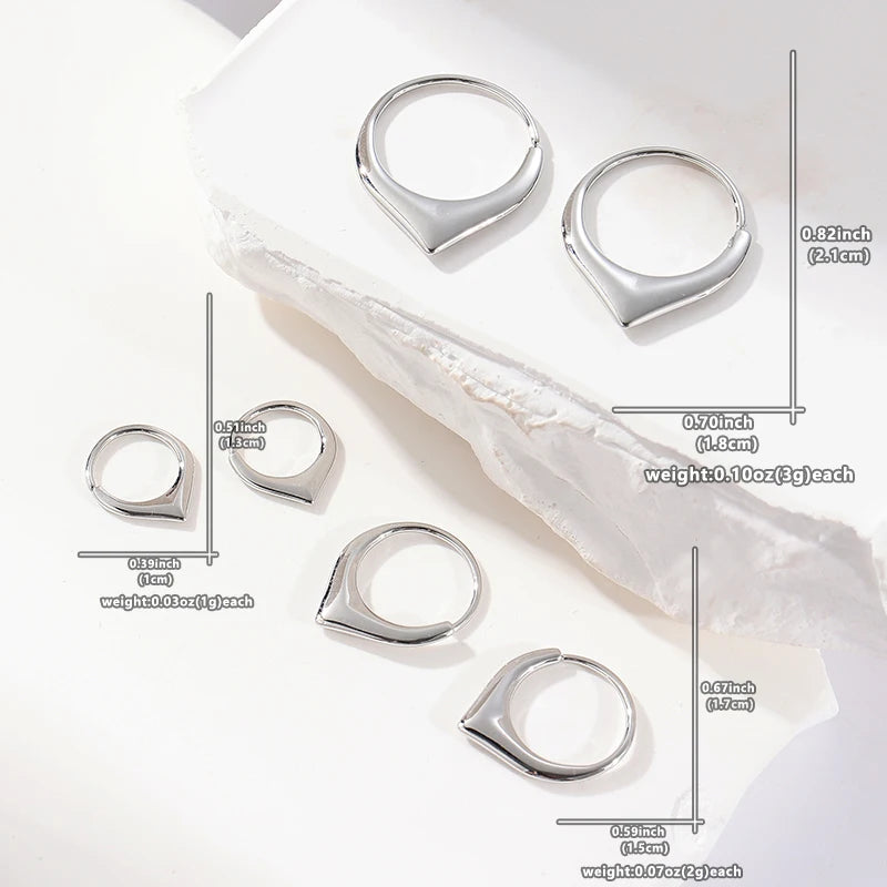 Simple Fashion Silver Color Metal Carving Pattern Hoop Earrings for Women Anniversary lifestyle view