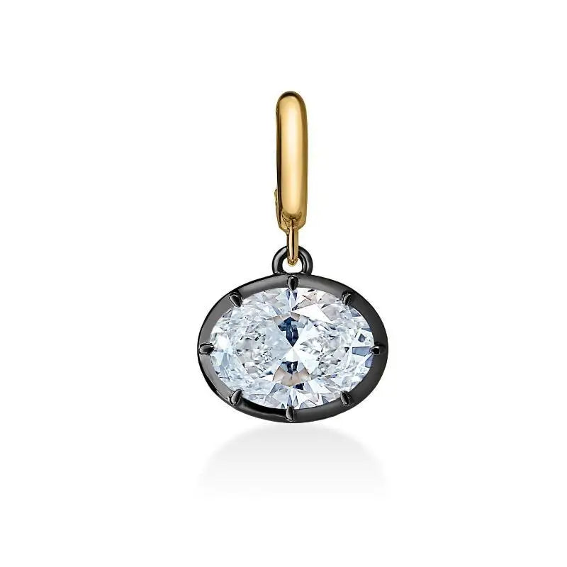 Minimalist Women's Geometric White Zircon Necklace Thin Bead Chain Pendant Non-fading fo detail view