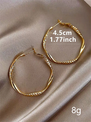 Exquisite Silky Texture Design Earrings Elegant Shape Jewelry Holiday Party Gifts for Ladies