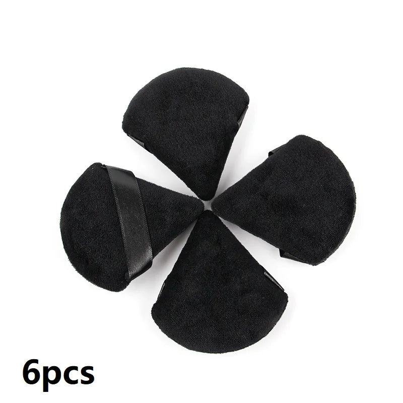 Reusable Triangle Velvet Powder Puffs | Soft Face Makeup Sponges additional angle