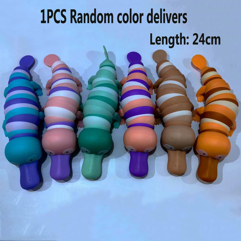 2025 New Fidget Slug Toy for children 3D Colorful Sensory Slug Relieves Fun Decompres lifestyle view