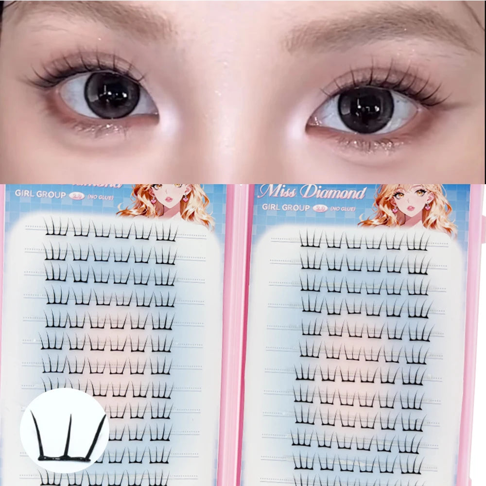 Fairy Eyelashes Thin Flake Eyelash Book | Korean Style DIY False Lashes for Natural Look