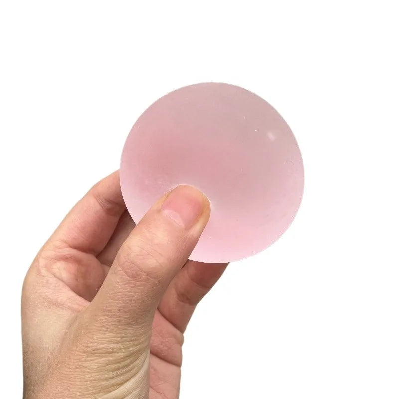 Squishy Blue Maltose Squeeze Toy Transparent Mochi Sensory Fidget Toy Coconut Oil B additional angle