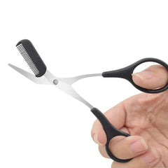 1/3PCS Eyebrow Trimmer Makeup Tools Stainless Steel Eyebrow Scissors with Comb Hair Remo detail view