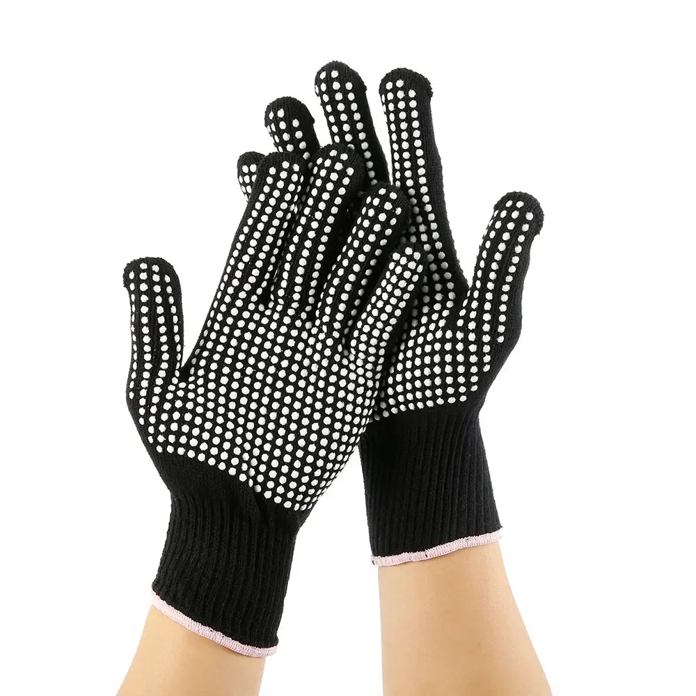 1 Pair Heat Resistant Oven Gloves | Cut Resistant Non Slip Silicone BBQ Gloves for Kitch detail view