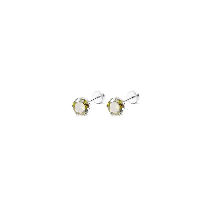 2pcs 20G Hypoallergenic Stud Earrings for Women Men, Stainless Steel Flatback Earrings C detail view
