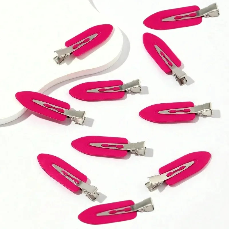 10pcs/set Bend Seamless Hair Clips Side Bangs Barrette Makeup Washing Face detail view
