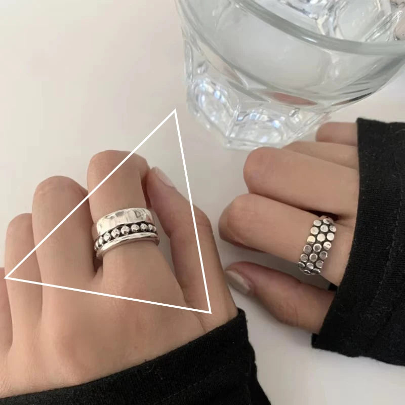 Sam Panda 925 Sterling Silver Rings For Women Men Fine Jewelry Finger Adjustable Open lifestyle view