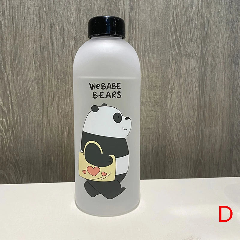 1000ml Water Bottle Panda Cup Transparent Water Bottle Drinkware Cup Leak-proof detail view