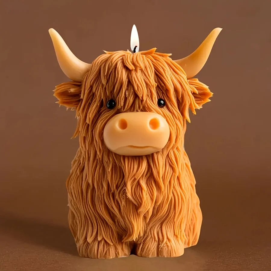 Silicone Mold Animal-Shaped Scented Candle Plaster Cement Mold Christmas close-up view