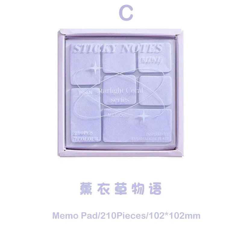 Colorful Aesthetic Sticky Notes | 210pcs Memo Pad Set for Scrapbooking detail view