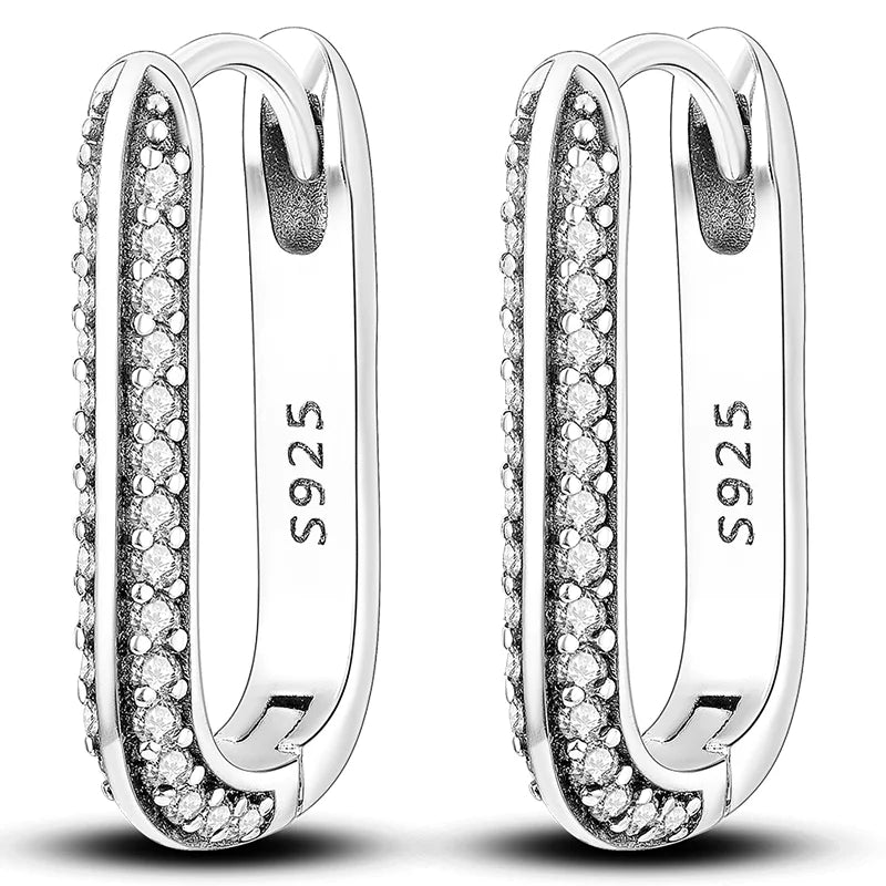 Colorful 925 Sterling Silver Hoop Earrings for Women | Classic Circle Earrings