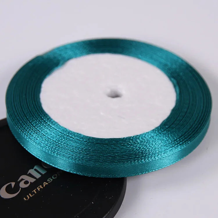 22 Meters/Roll 6mm Silk Satin Ribbons Christmas Halloween Birthday Party Gift Wrappin alternate view