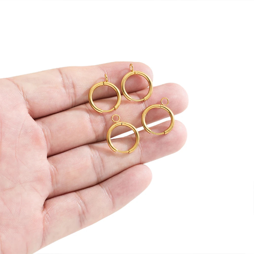 Stainless Steel Gold Earring Hooks with Ear Posts and Jump Rings | DIY Jewelry Maki additional angle