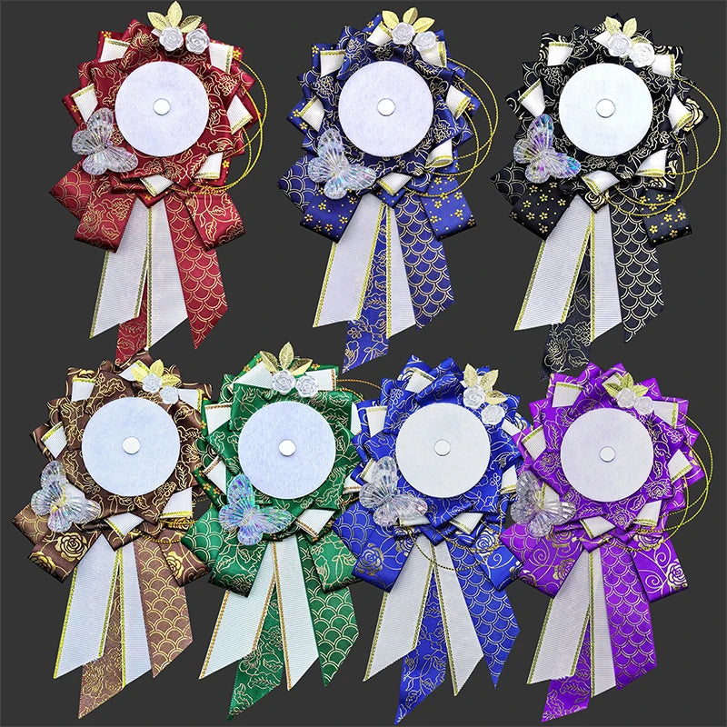 Ribbon Cosplay Ita Bags Rosette Protection Flower Pin Holder Badge Base Accessoriesra alternate view