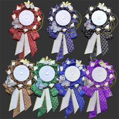 Ribbon Cosplay Ita Bags Rosette Protection Flower Pin Holder Badge Base Accessoriesra alternate view