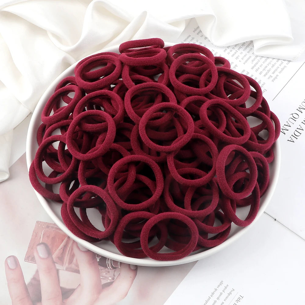 51 Colors Basic Elastic Hair Band for Girls 20/30/50PCS 4cm Simple Solid Color Headband detail view