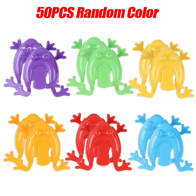 10-50Pcs Jumping Frog Bounce Fidget Toy Antistress Relieve Kids Birthday Party Favo additional angle