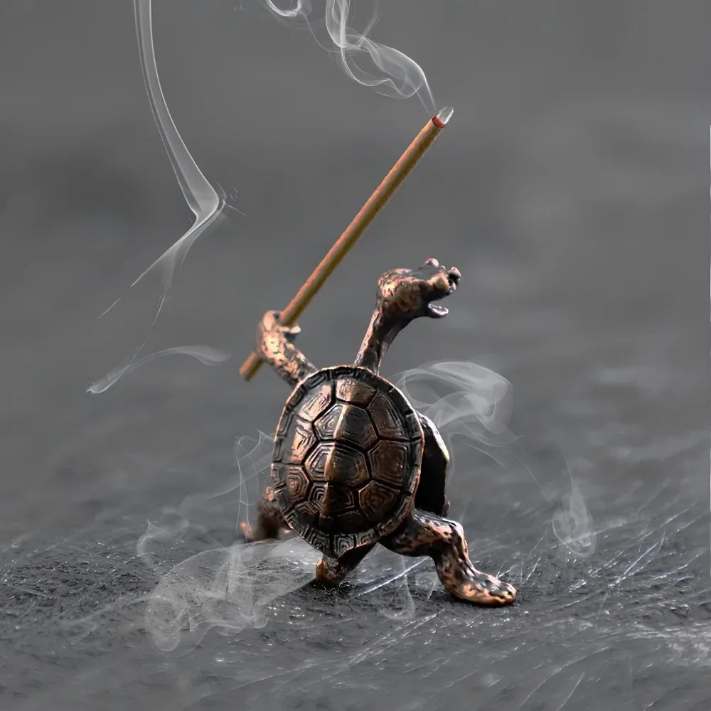 Mini Turtle Shape Incense Stick Holder | Metal Animal Incense Burner additional angle